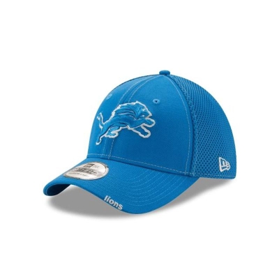 Blue Detroit Lions Hat - New Era NFL Neo 39THIRTY Stretch Fit Caps USA7549263